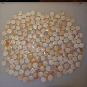 Size 20 Go Stones and Go Bowls Set - Medium - Antique Rosewood - Slate & Shell - #C028