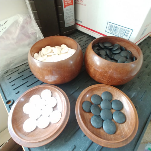 Size 22 Go Stones and Go Bowls Set - L Quince - Slate and Snow-grade Clamshell - #C050