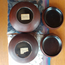 Load image into Gallery viewer, Size 20 Go Stones and Go Bowls Set - Large - Oak? Mulberry? - Lacquer - Slate &amp; Shell - #C065