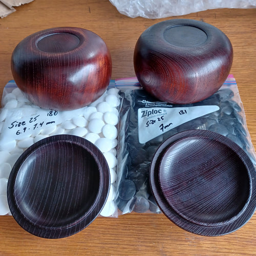 Size 25 Slate and Shell set - Mulberry Go Bowls - L - Snow - #C096