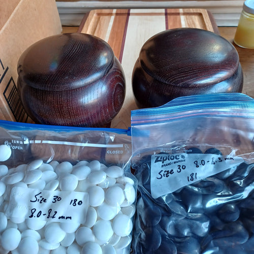 Size 30 Slate and Shell Set - Mulberry bowls - Snow - #C111