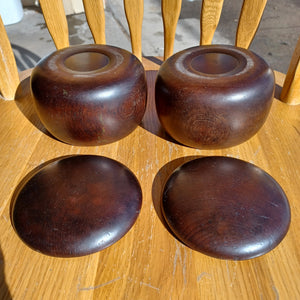 Size 20 Go Stones and Go Bowls Set - Ash / Mulberry - Japanese Clamshell - #C134