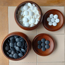 Load image into Gallery viewer, #C148 - Size 28 Slate and Shell Go Stones and Go Bowls Set - Moon - Cherry / Mulberry / Keyaki