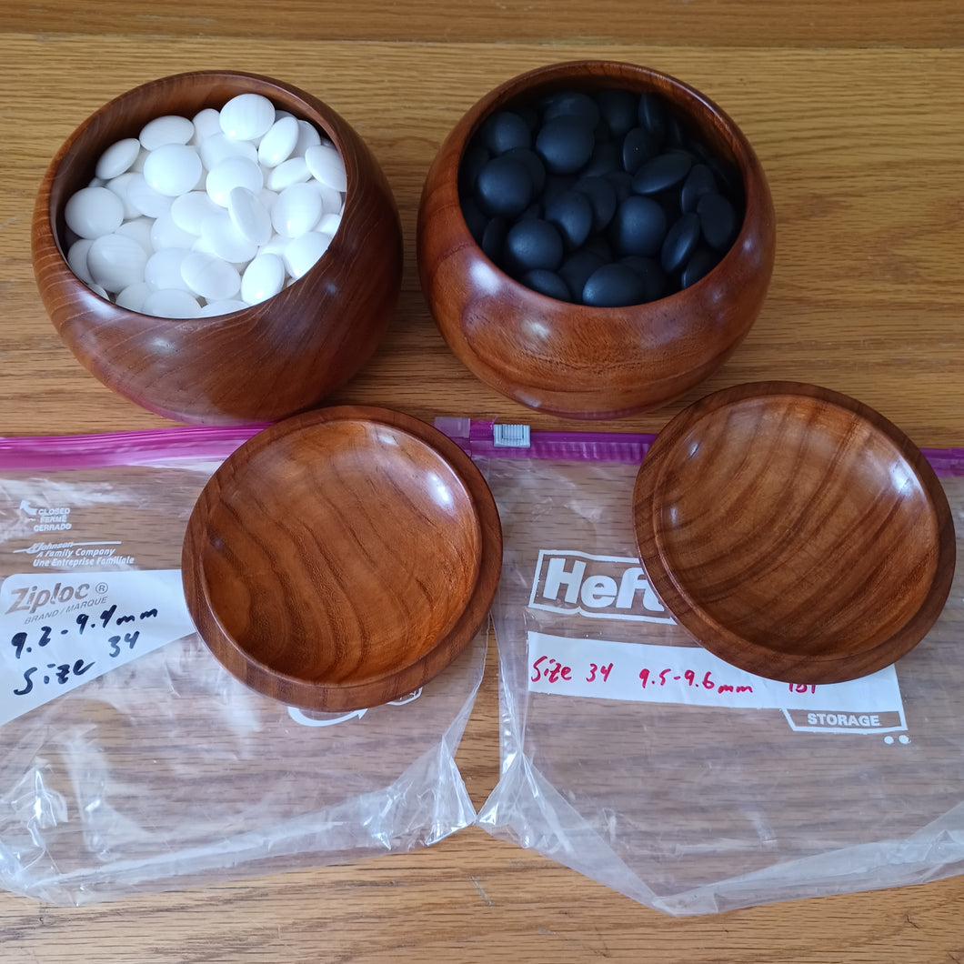 #C160 - Size 34 Slate and Shell Go Stones and Go Bowls Set - Mix - Mulberry