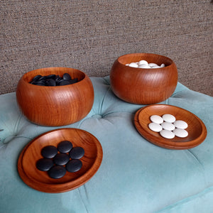 #C164 - Size 25 Go Stones and Go Bowls Set - Cherry / Mulberry - Slate & Shell