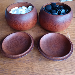 #C169 - Size 20 Go Stones and Go Bowls Set - Ash - Japanese Clamshell