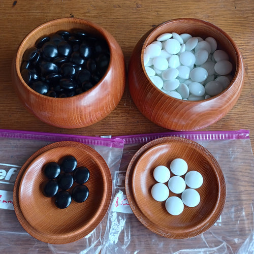 #C175 - Size 32 Go Stones and Go Bowls Set - XL Keyaki - Glass