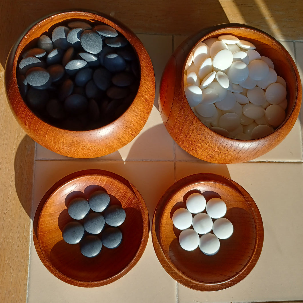 #C190 - Size 30/31 Slate and Shell Go Stones and Go Bowls Set - Utility - Keyaki