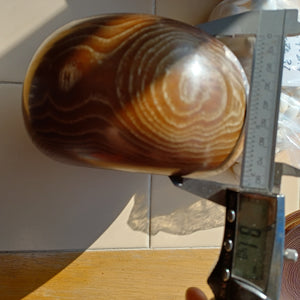 #C192 - Size 31/32 Slate and Shell Go Stones and Go Bowls Set - Suwabute - Chestnut