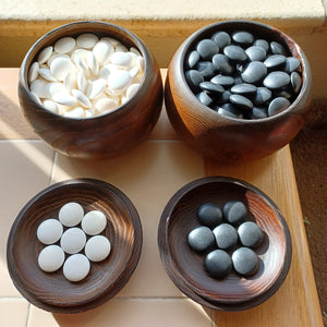 #C195 - Size 31/32 Slate and Shell Go Stones and Go Bowls Set - Mix - Chestnut
