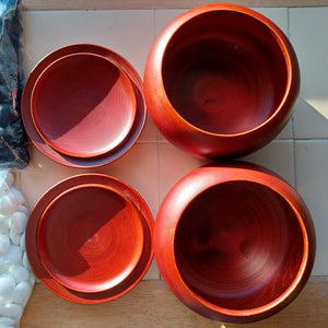 #C212 - Size 34 Go Stones (glass) and Go Bowls Set