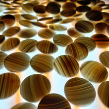 Load image into Gallery viewer, #C218 - Size 15 Go Stones (Japanese Slate and Shell) and Go Bowls (Chestnut) Set