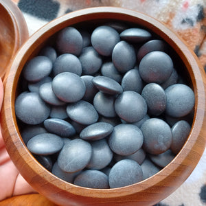 #C223 - Size 35 Go Stones (Slate and Mexican Clamshell) and Go Bowls (Mountain Mulberry) Set - Utility with original box