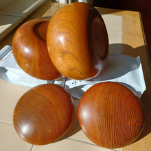 Load image into Gallery viewer, #C248 - Size 34 Go Stones (Slate and Clamshell) and Go Bowls (Keyaki/Cherry) Set