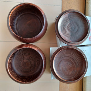 #C256 - Size 28 Go Stones (Japanese clamshell) and Go Bowls (chestnut) Set