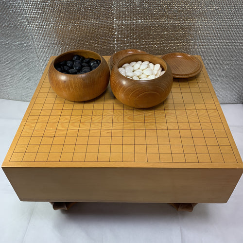 CLEARANCE - #139511 - 13cm Floor Board Set - Kaya - Size 36 Slate & Shell - Mulberry / Keyaki Bowls - Free Airmail Shipping