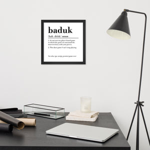 Define Baduk (Framed)