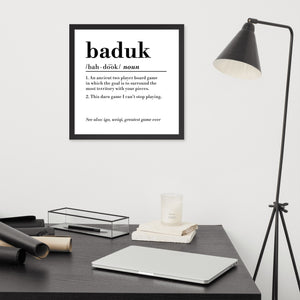 Define Baduk (Framed)