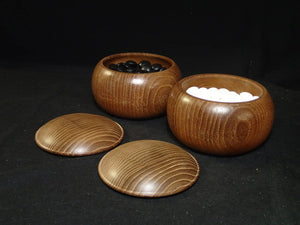 #130616 Size 40 Slate and Shell Set - Mulberry Go Bowls - Paulownia Box - Free Airmail Shipping