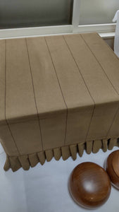 #156638 - 17.5cm Floor Board Set - Katsura / Matsu - Cloth Cover - Slate and Shell - Keyaki Bowls - Free Express Shipping