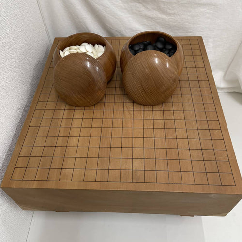 CLEARANCE - #165649 - 12.8cm Floor Board Set - Slate & Shell - Matsu with Inscription - Keyaki with Kaishi stamp - Free FedEx Shipping
