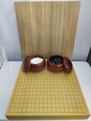 #183272 - 6cm Table Board Set - Mahogany Bowls - Size 32ish Slate & Shell - Paulownia Lid - Free FedEx Shipping