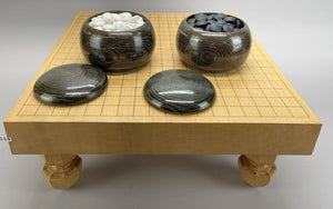 #J190977 - 6cm Table Board Set - Size 34 Slate and Shell - Chestnut Bowls - Agathis - Free FedEx Shipping