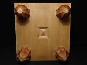 #138564 - 17cm Floor Board Set - Shinkaya - Shihou-masa Cut - Chinese Quince Bowls - Size 34 Slate & Shell - Moon - Free Airmail Shipping