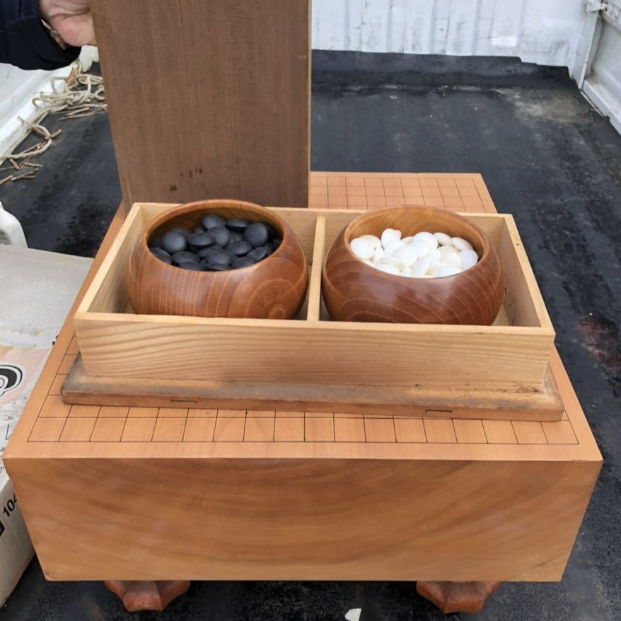 #135271 - 15cm Floor Board Set - Katsura / Matsuju - Cherry / Mulberry Bowls - Size 33 Slate & Shell - Paulownia Box - Free Airmail Shipping