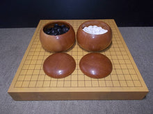 Load image into Gallery viewer, #170685 - 5.7cm Table Board Set - Cherry / Zelkova Bowls - Size 32 Slate &amp; Shell - Paulownia Lid - Free FedEx Shipping