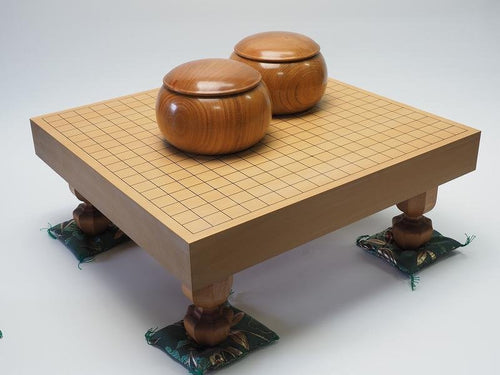 #170863 - 6cm Table Board (Katsura) Set - Slate and Shell - Keyaki Bowls - Original Certificate - Cushions - Free FedEx Shipping