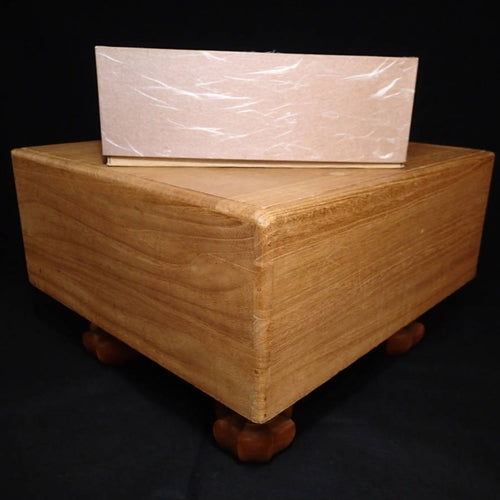 #J192116 - 17.5cm Shinkaya Floor Board Set - Tenchi-masa Cut - Size 35 Slate & Shell - Shinsakura Bowls - Free FedEx Shipping