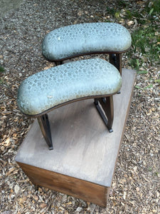 #145658 - Blue-Green Armrests (2) for Floor Boards - Antique - Storage Box - Accessory - Free Airmail Shipping (see description)