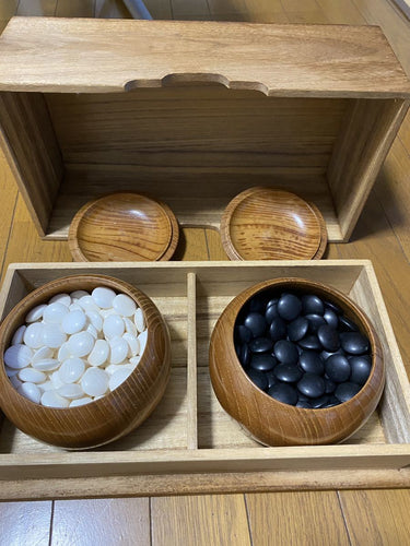 #154571 - Size 34 Slate and Shell Set - Keyaki Go Bowls - Paulownia Box - Inscription - Free Airmail Shipping